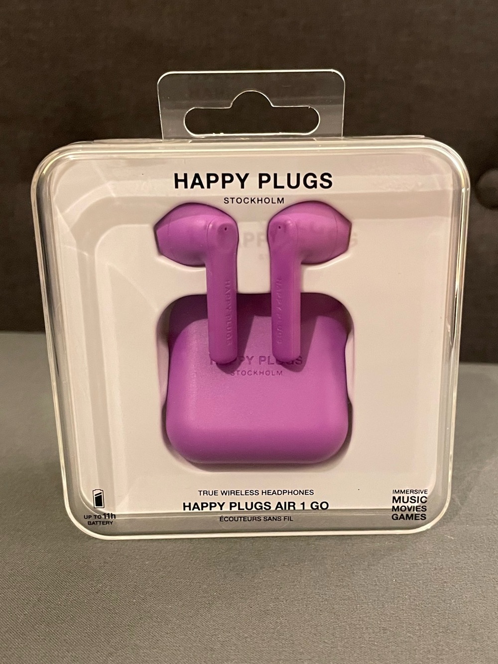Happy Plugs Air 1 Go True Wireless Earbuds - Purple
